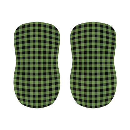 Sage Green Buffalo Check Pattern Print Bar Stool Covers