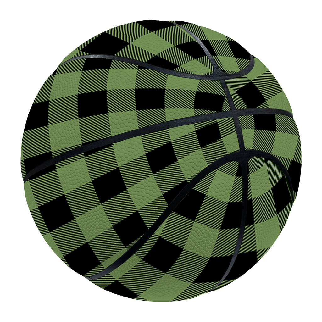 Sage Green Buffalo Check Pattern Print Basketball