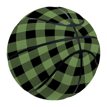 Sage Green Buffalo Check Pattern Print Basketball