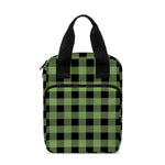 Sage Green Buffalo Check Pattern Print Bible Tote Bag