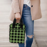 Sage Green Buffalo Check Pattern Print Bible Tote Bag