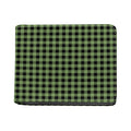 Sage Green Buffalo Check Pattern Print Bifold Wallet