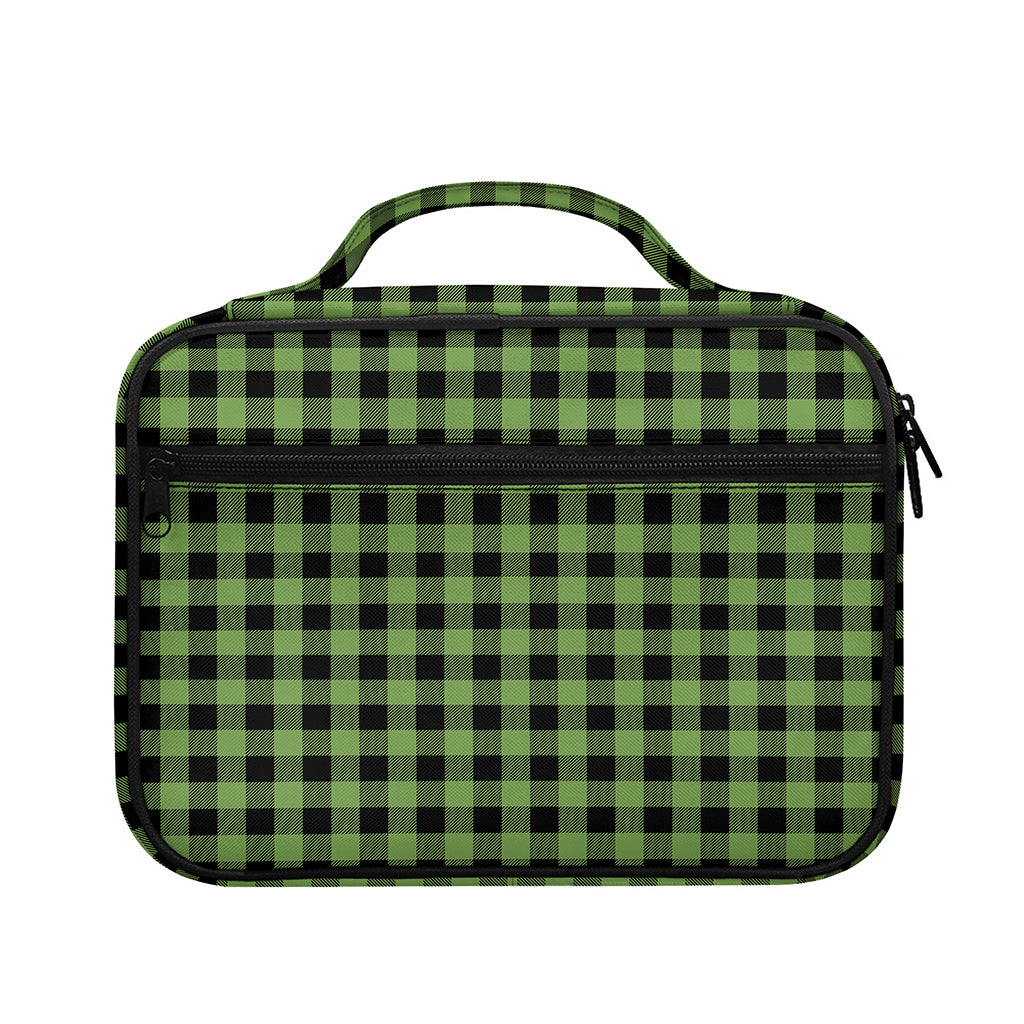Sage Green Buffalo Check Pattern Print Briefcase Bible Bag