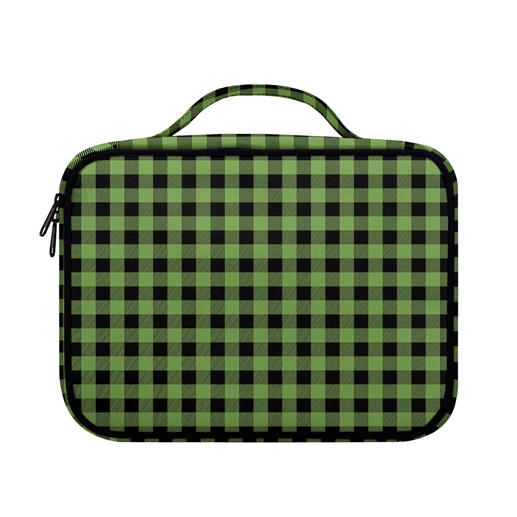 Sage Green Buffalo Check Pattern Print Briefcase Bible Bag