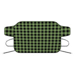 Sage Green Buffalo Check Pattern Print Car Windshield Snow Cover