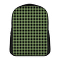 Sage Green Buffalo Check Pattern Print Casual Backpack