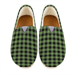 Sage Green Buffalo Check Pattern Print Casual Shoes