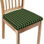 Sage Green Buffalo Check Pattern Print Chair Cushion Cover