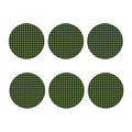 Sage Green Buffalo Check Pattern Print Coaster Set