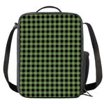 Sage Green Buffalo Check Pattern Print Crossbody Lunch Bag