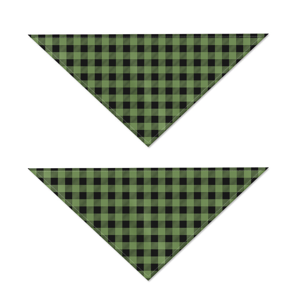 Sage Green Buffalo Check Pattern Print Dog Bandana