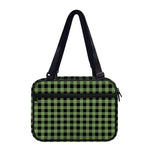 Sage Green Buffalo Check Pattern Print Double Strap Bible Bag