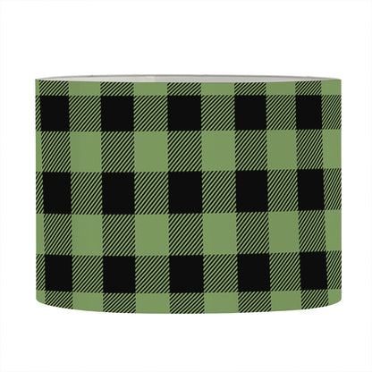 Sage Green Buffalo Check Pattern Print Drum Lamp Shade