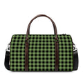 Sage Green Buffalo Check Pattern Print Duffel Bag