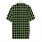 Sage Green Buffalo Check Pattern Print Hawaiian Shirt