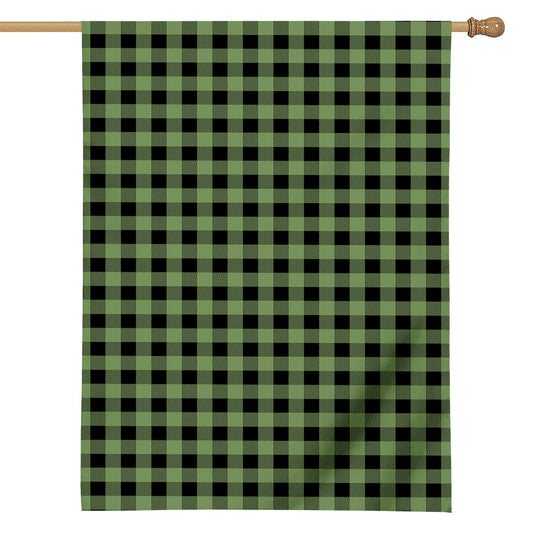 Sage Green Buffalo Check Pattern Print House Flag