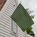Sage Green Buffalo Check Pattern Print House Flag