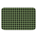 Sage Green Buffalo Check Pattern Print Indoor Door Mat