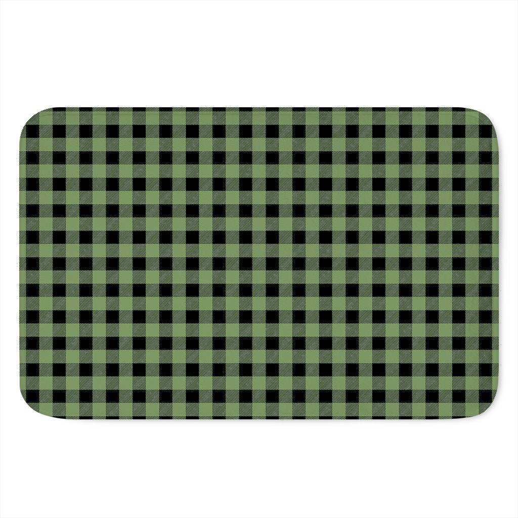 Sage Green Buffalo Check Pattern Print Indoor Door Mat