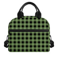 Sage Green Buffalo Check Pattern Print Insulated Lunch Bag