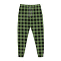 Sage Green Buffalo Check Pattern Print Jogger Pants