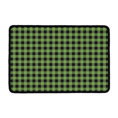 Sage Green Buffalo Check Pattern Print Kitchen Mat