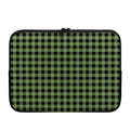 Sage Green Buffalo Check Pattern Print Laptop Sleeve