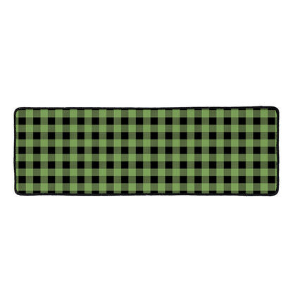 Sage Green Buffalo Check Pattern Print Long Kitchen Mat