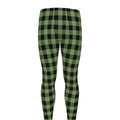 Sage Green Buffalo Check Pattern Print Men's Leggings