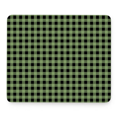 Sage Green Buffalo Check Pattern Print Mouse Pad