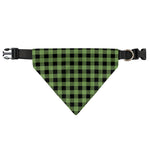 Sage Green Buffalo Check Pattern Print Over The Collar Dog Bandana