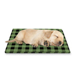 Sage Green Buffalo Check Pattern Print Pet Cooling Mat Cover