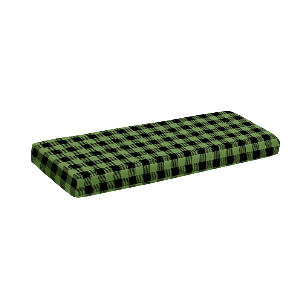 Sage Green Buffalo Check Pattern Print Piano Keyboard Cover