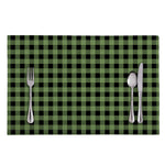 Sage Green Buffalo Check Pattern Print Placemat
