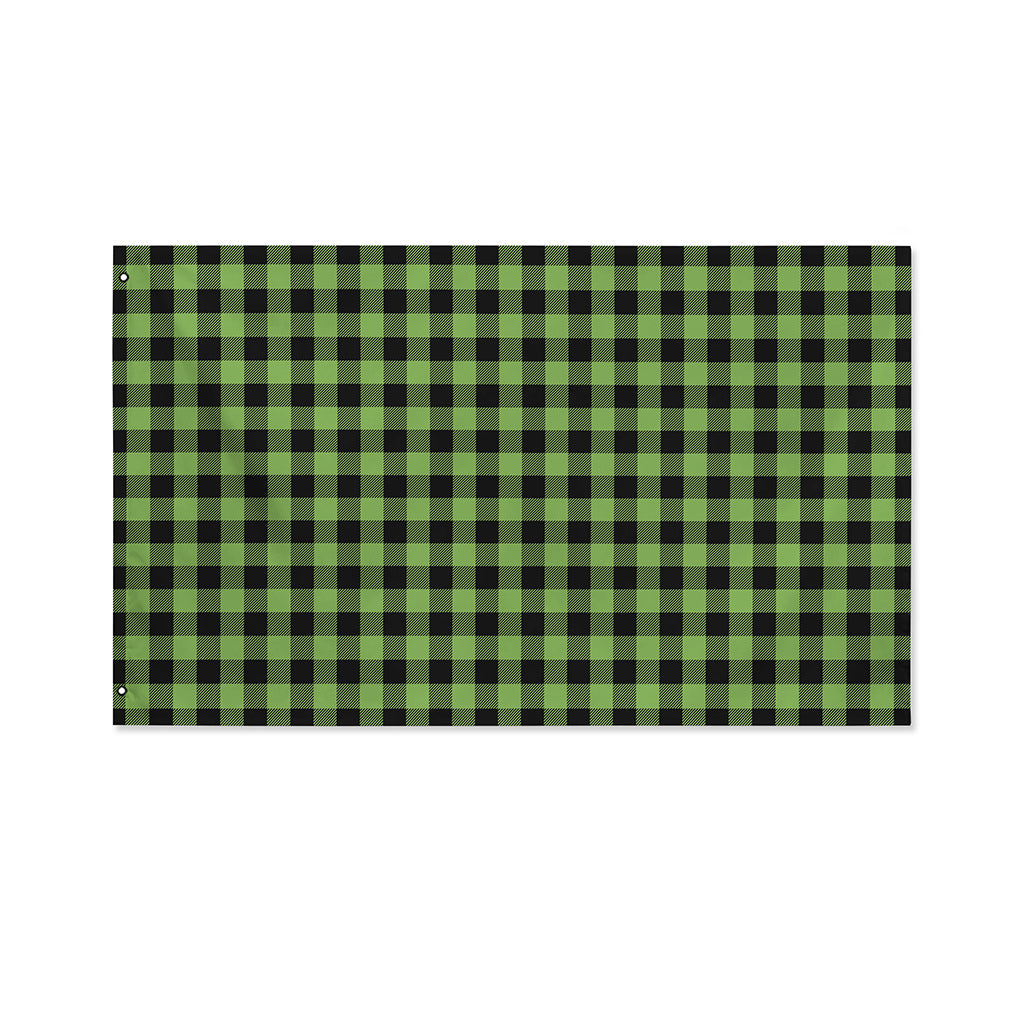 Sage Green Buffalo Check Pattern Print Polyester Flag