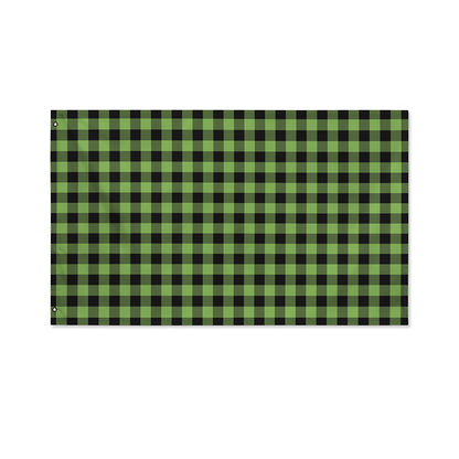 Sage Green Buffalo Check Pattern Print Polyester Flag