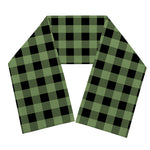 Sage Green Buffalo Check Pattern Print Scarf
