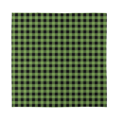 Sage Green Buffalo Check Pattern Print Silk Bandana