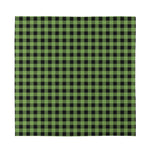 Sage Green Buffalo Check Pattern Print Silk Bandana