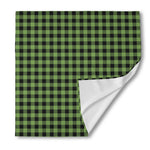 Sage Green Buffalo Check Pattern Print Silk Bandana