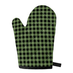 Sage Green Buffalo Check Pattern Print Single Oven Mitt