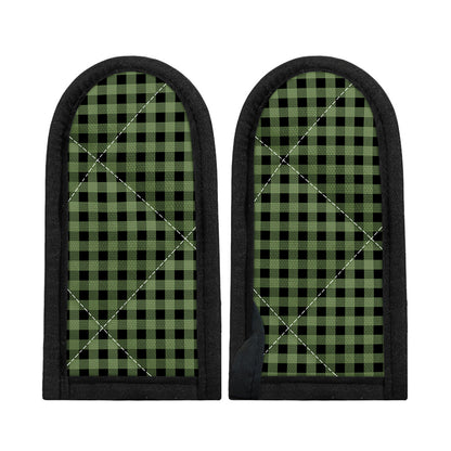 Sage Green Buffalo Check Pattern Print Skillet Handle Cover