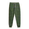 Sage Green Buffalo Check Pattern Print Sweatpants