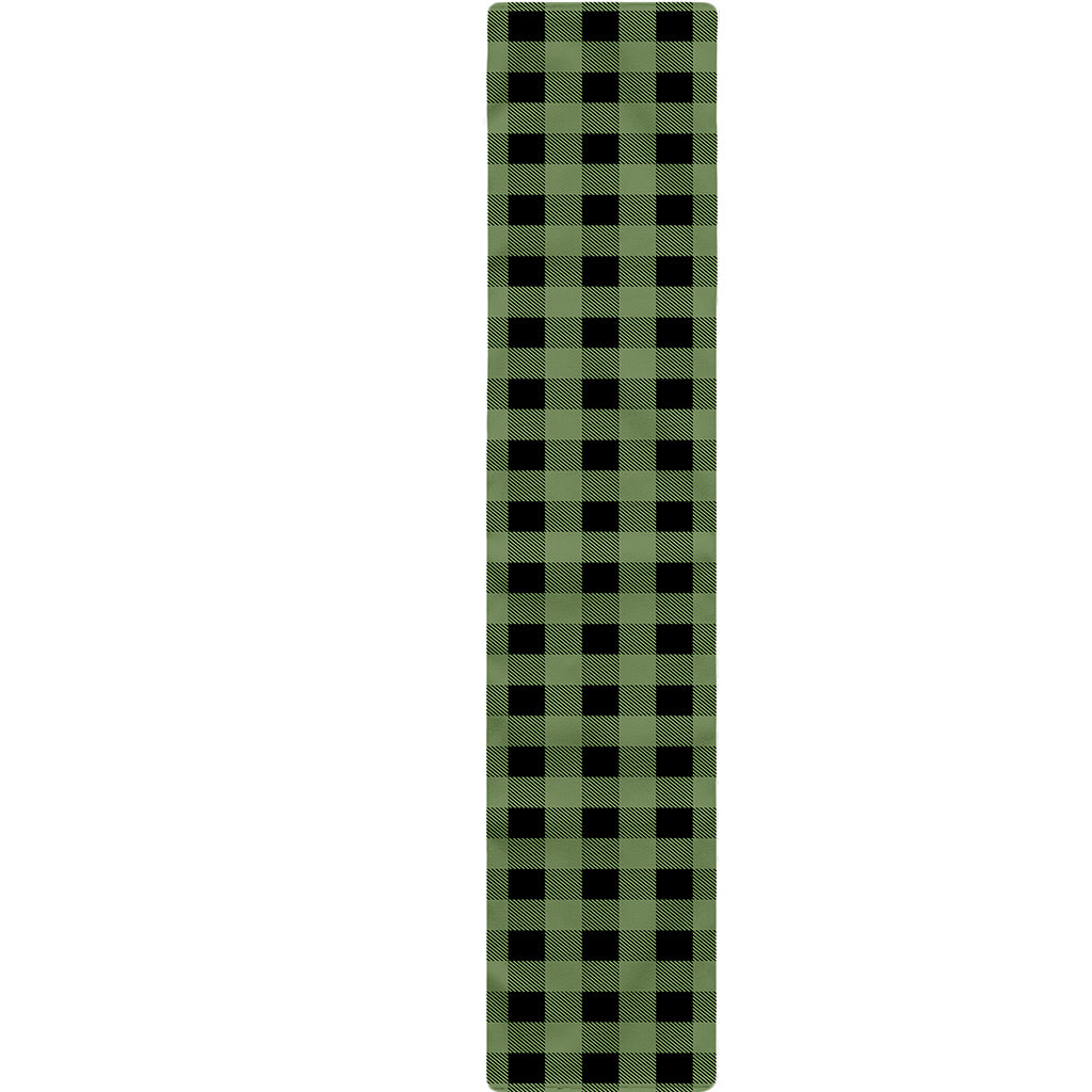 Sage Green Buffalo Check Pattern Print Table Runner