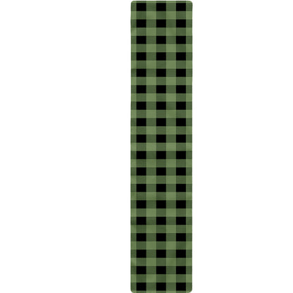 Sage Green Buffalo Check Pattern Print Table Runner