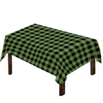 Sage Green Buffalo Check Pattern Print Tablecloth