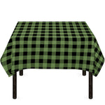 Sage Green Buffalo Check Pattern Print Tablecloth