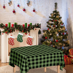 Sage Green Buffalo Check Pattern Print Tablecloth