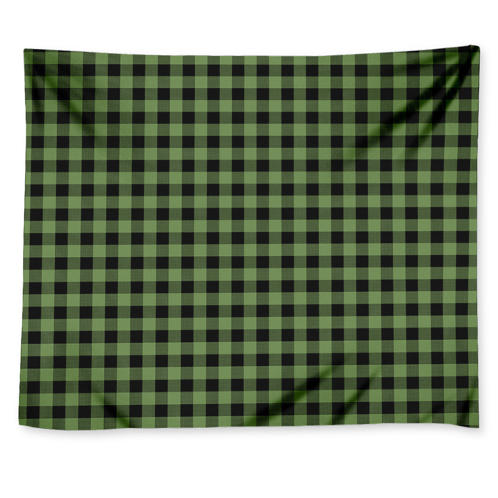 Sage Green Buffalo Check Pattern Print Tapestry