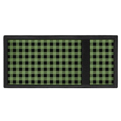 Sage Green Buffalo Check Pattern Print Trifold Wallet